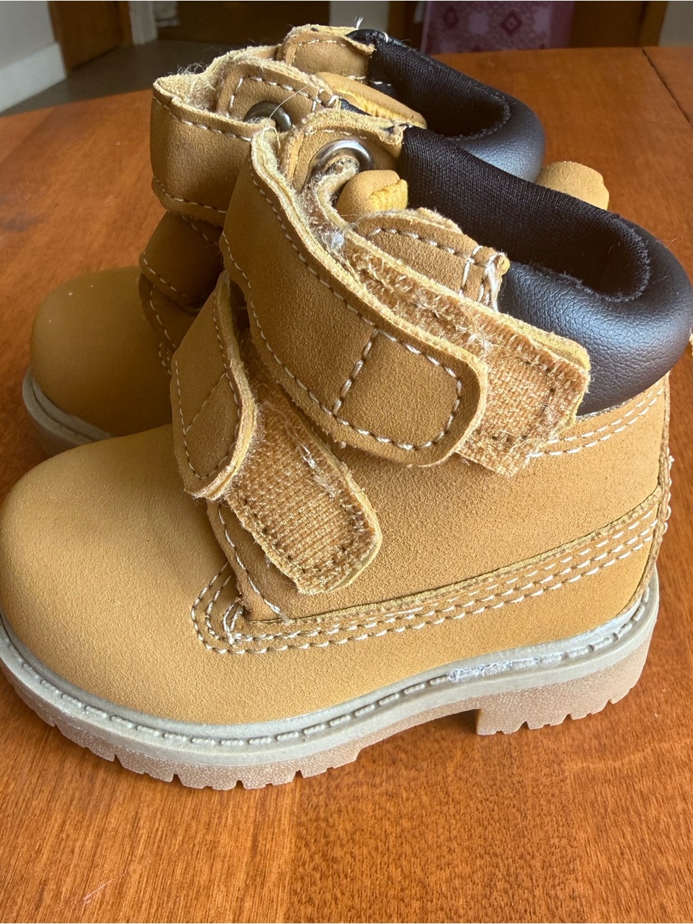 Baby size 2-Tan Mountain Boot with Hook-and-Loop Straps